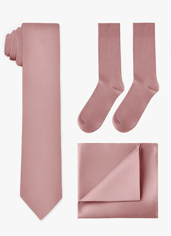 front Ensemble cravate, pochette et chaussettes assortis