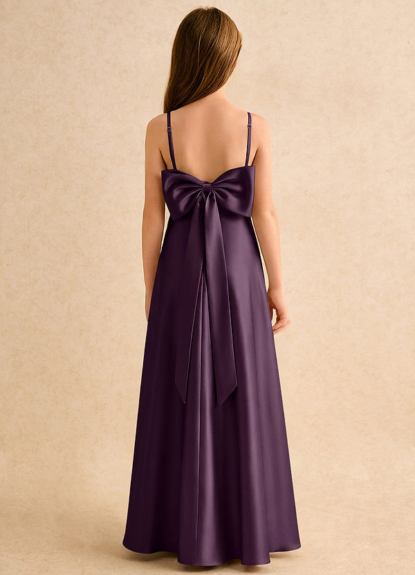 Azazie Joella Girls Formal Klänningar för brudeflicka Klä A-Line i Stretch Satin Plisserad image1