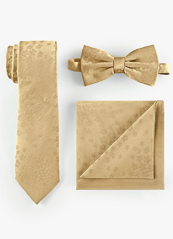 front Jacquard Skinny Tie & Bow Tie & Pocket Square Set