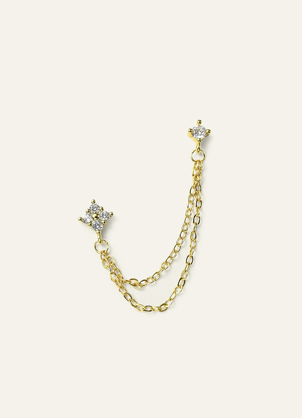 14K Gold Plated Birthstone Dangle Earrings front