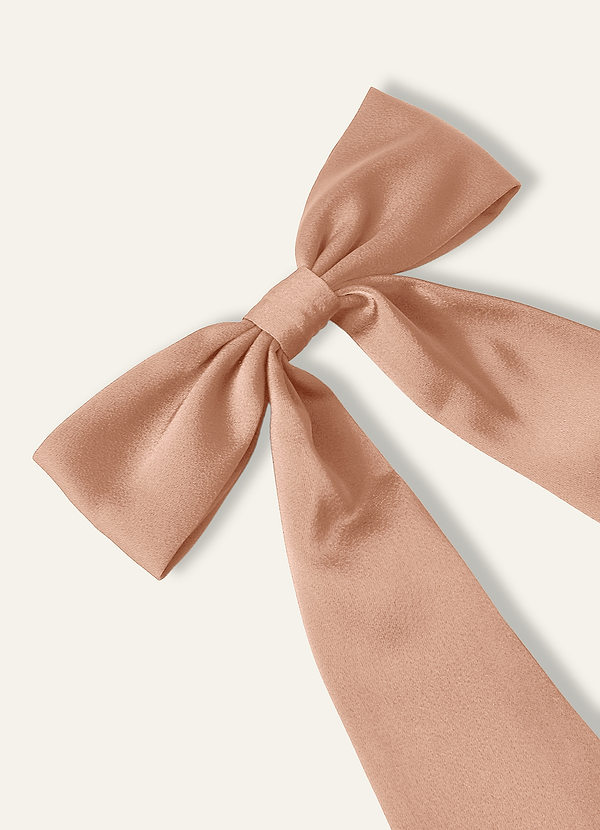 front Pinza para el cabello con lazo de satén elástico a juego