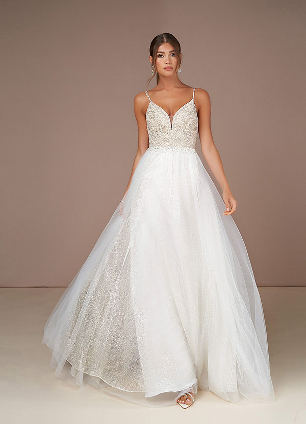 front Azazie Ferrara Wedding Dress