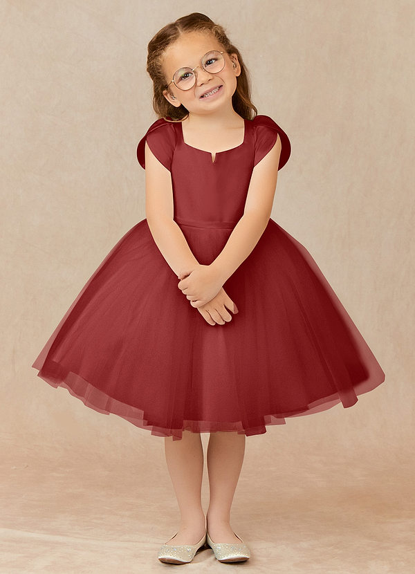 front Azazie Malinda Flower Girl Dress