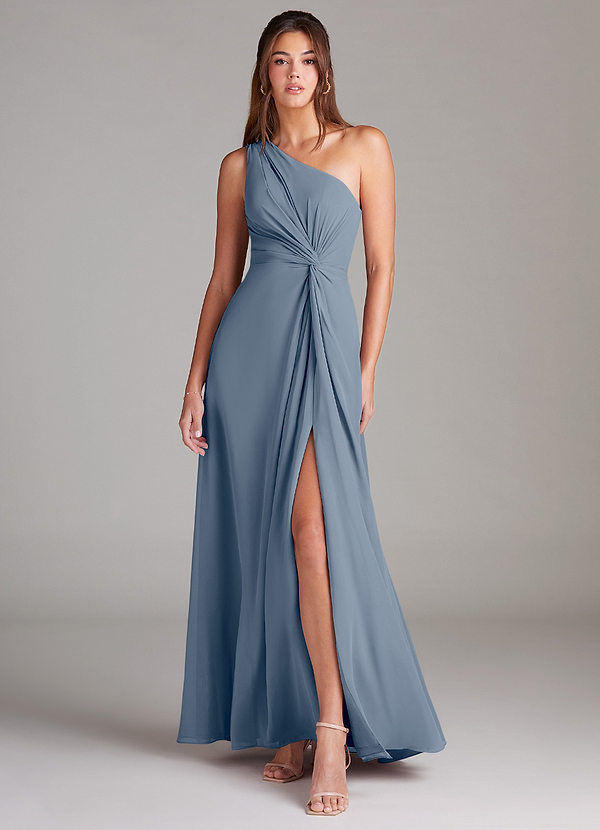Azazie Brooke Bridesmaid Dresses Twilight A-Line One Shoulder Chiffon Dress image1