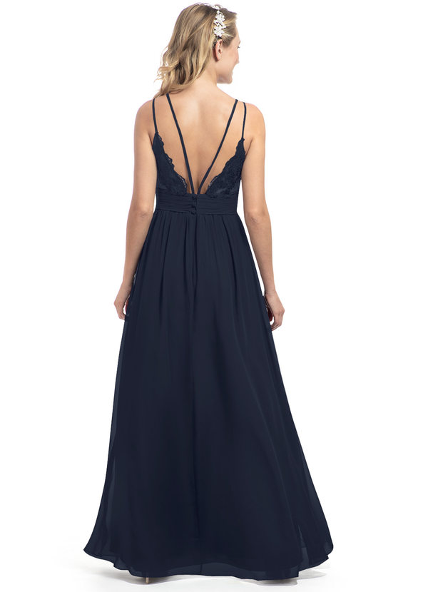  Azazie Blake Bridesmaid Dress  Dark Navy Azazie 