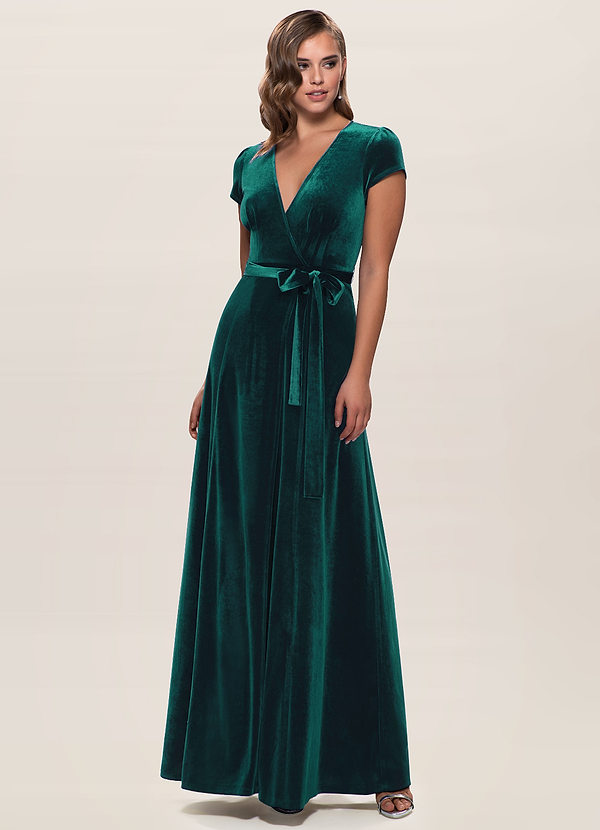 Emerald Velvet Bridesmaid Dress Hotsell ...