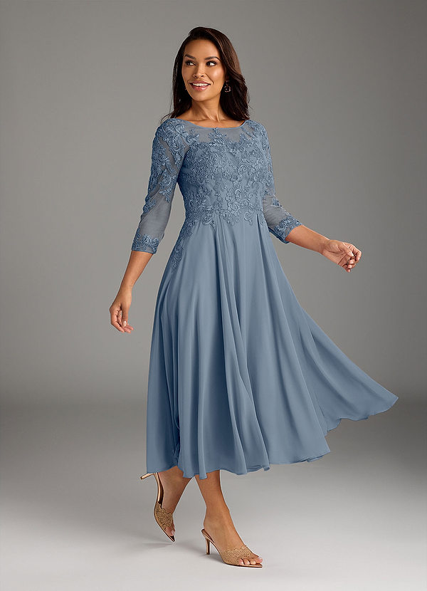 Azazie Marge Mother of the Brides Dresses Twilight A-Line Scoop Lace Chiffon Dress image1