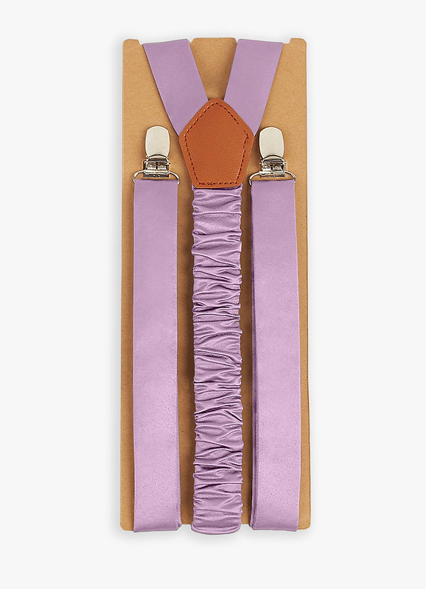 front Matching Color Matte Satin Suspenders