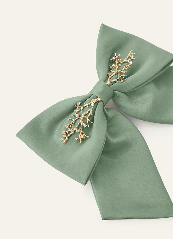 front Pinza para el pelo con lazo de rama de metal de color a juego