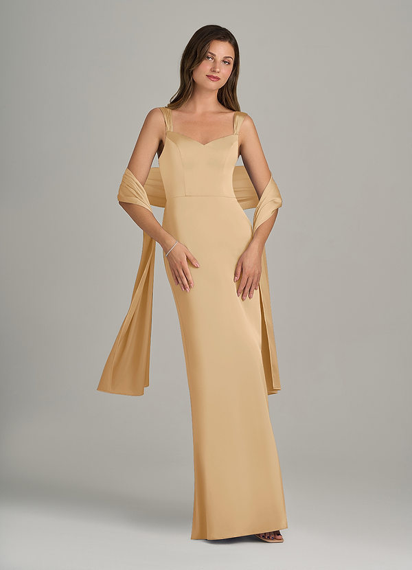front Azazie Matching Color Stretch Satin Shawl