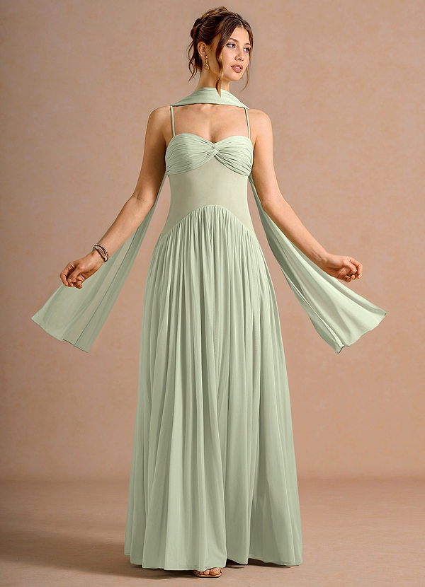 Avelis Light Green Maxi Dress image1