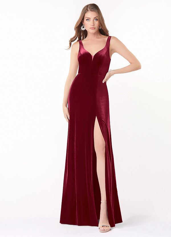 Azazie Verona Bridesmaid Dresses A-Line Lace Floor-Length Dress image1