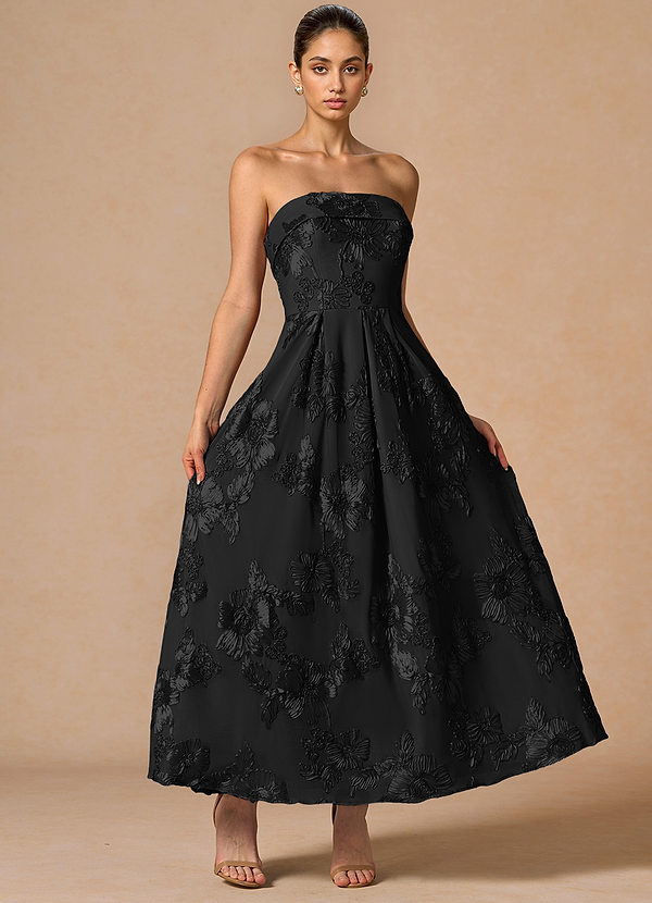 Evangeline Black Maxi Dress | Azazie CA