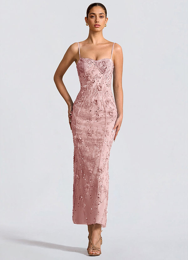 Robe Longue Rose Kris image1