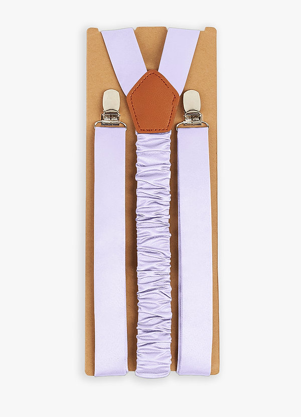 front Matching Color Matte Satin Suspenders