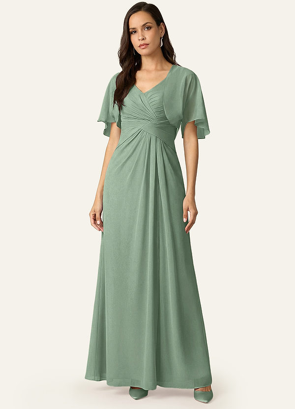 front Azazie Matchande Färg Salome Chiffong Wrap