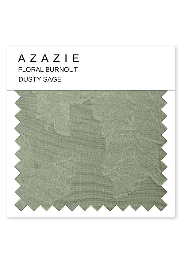 front Azazie Dusty Sage Floral Burnout Swatch