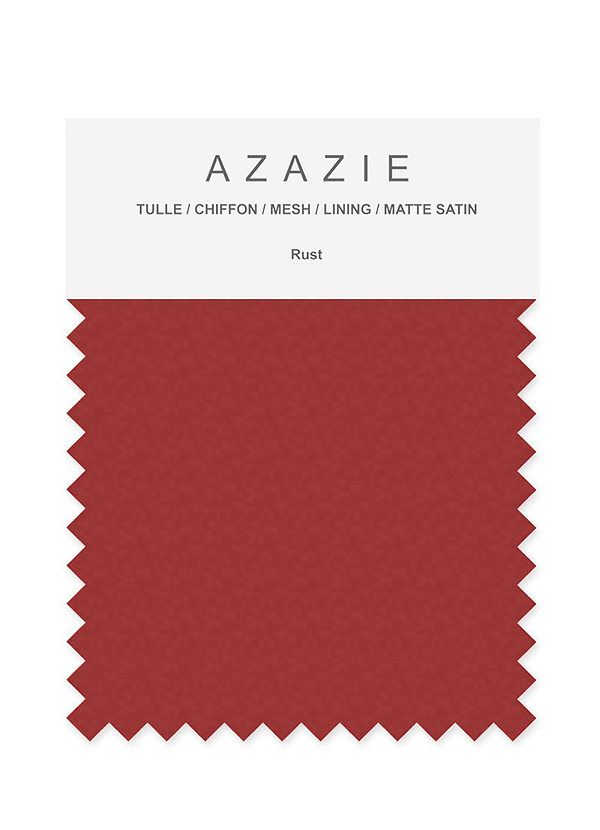 front Azazie Rust Bridal Party Swatches