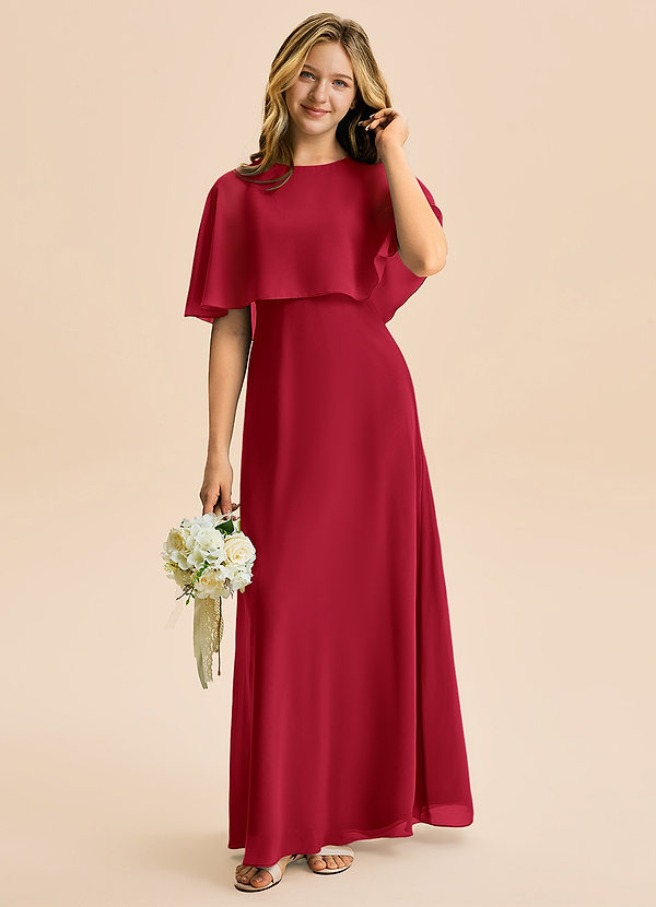 Azazie Maris Junior Vestido de Escarlata de Gasa de Corte en A image1