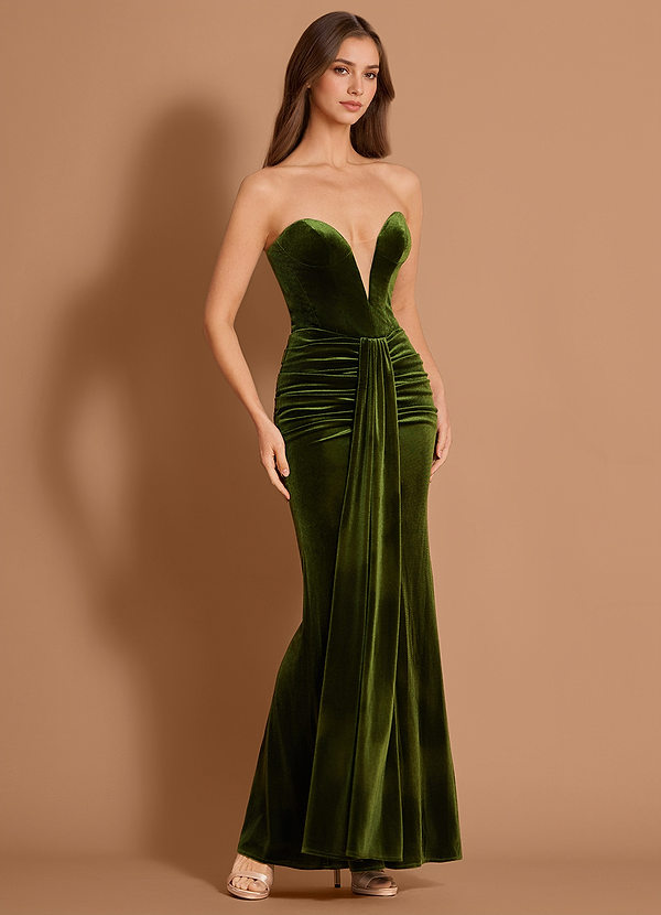 Maxi jurk Breanna Olijf image1