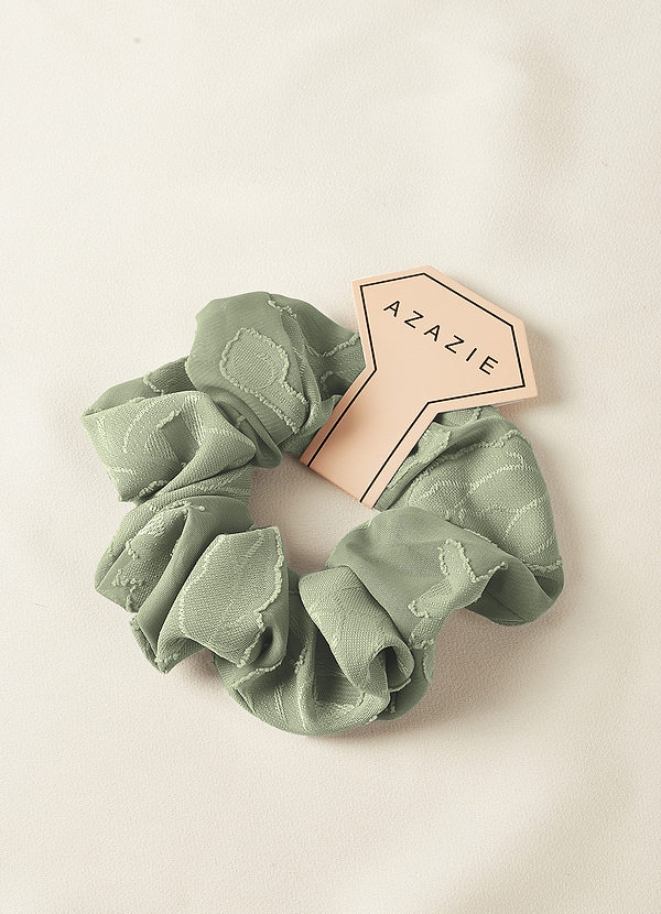 front Matching Color Bridesmaid Floral Burnout Over Size Scrunchie Set