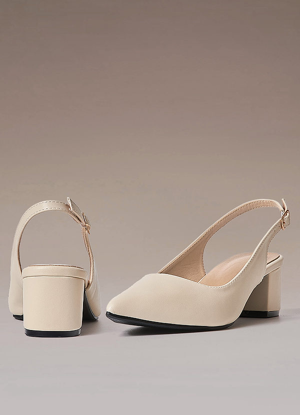 back Elegant Pointed Toe Block Heel Mules