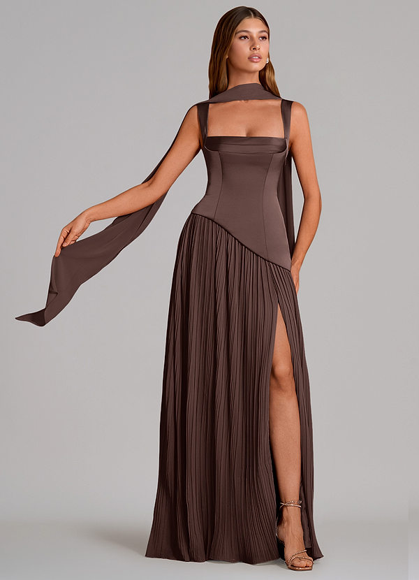 A.E.マルティ☆ファッションプレート『LA SOIRÉE TOSCANE』 Azazie Stephanie Ganache Stretch Satin Bridesmaid Dresses | Azazie