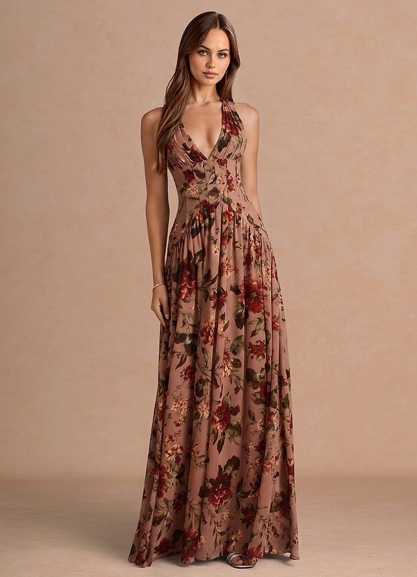 Alicia Mauve Multi Maxi Dress image1
