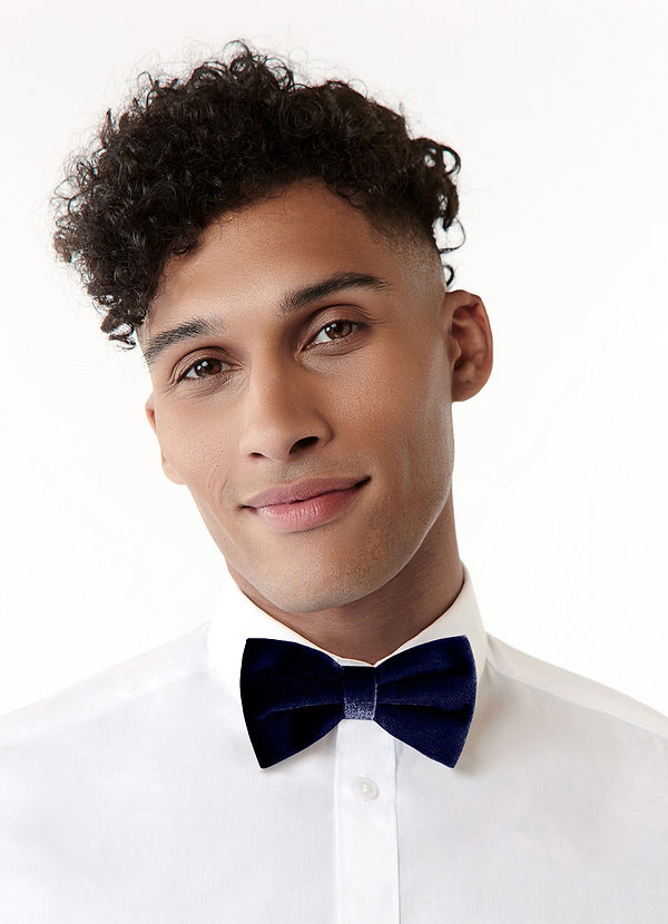 front Adjustable Velvet Pre-Tied Bow Tie