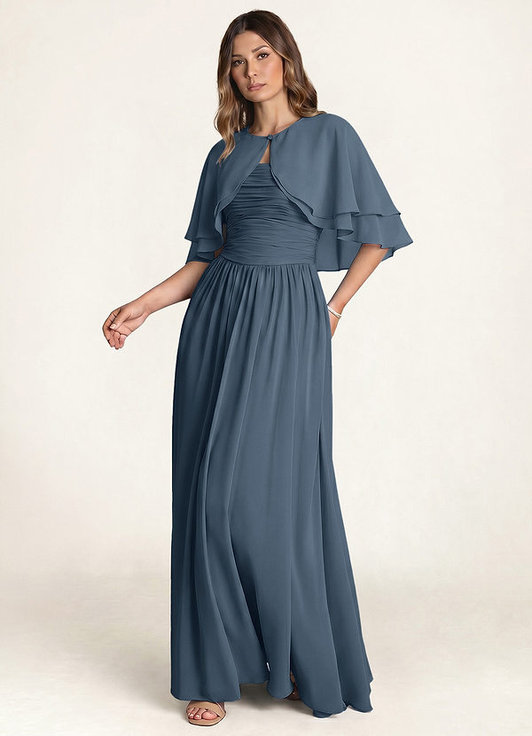 front Matching Color Chiffon Double Layer Shawl