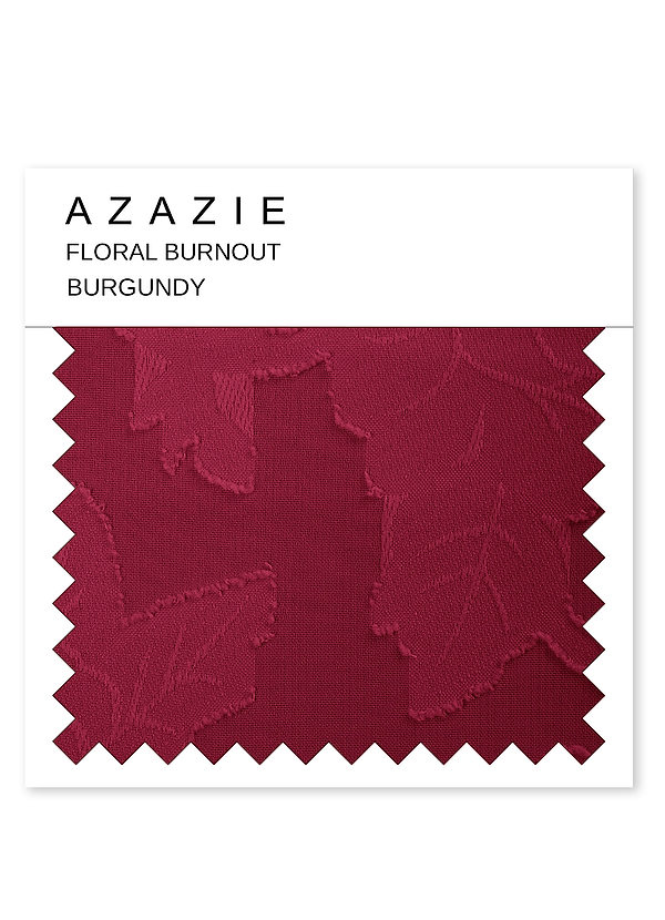 front Azazie Burgundy Floral Burnout Swatch