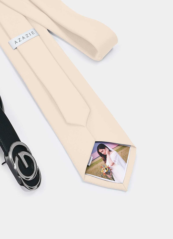 front Stropdas van stretchsatijn met gepersonaliseerde foto - stropdas op maat