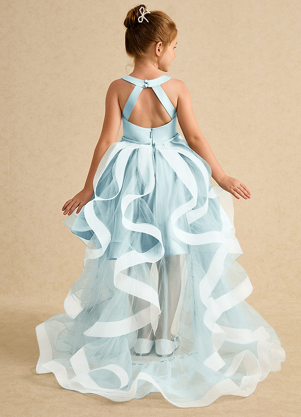 Azazie Julietta Blumenkinder Kleider Ballkleid Cabrio Tüll Kleid Seegrün image1