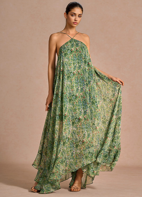 Jubilee Green Floral Maxi Dress image1