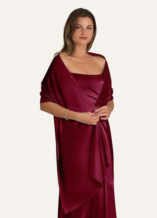 front Azazie Vastaavan Värinen Metallinen Satiinihuivi