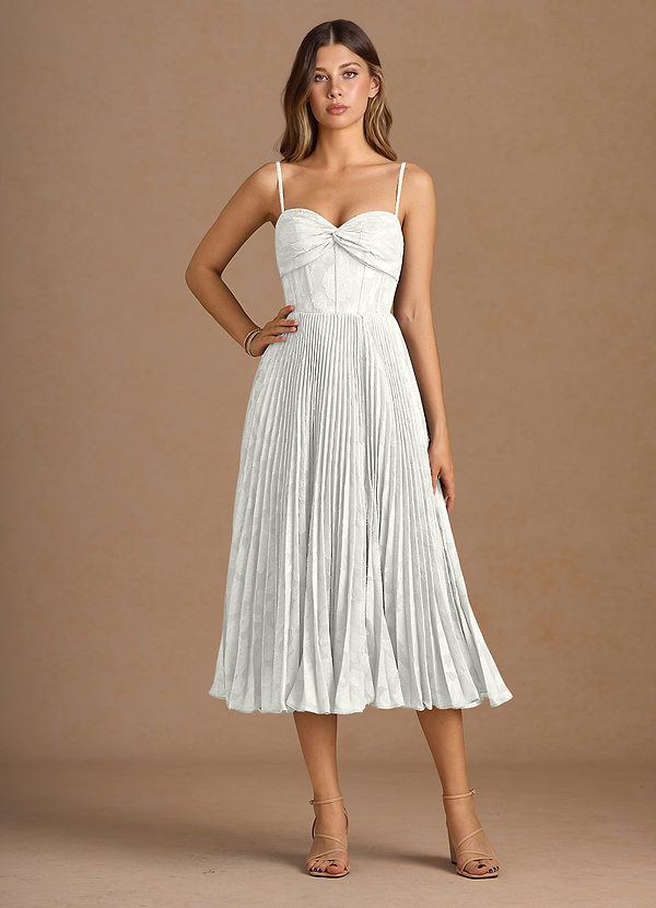 Annie 화이트 미디 드레스 image1