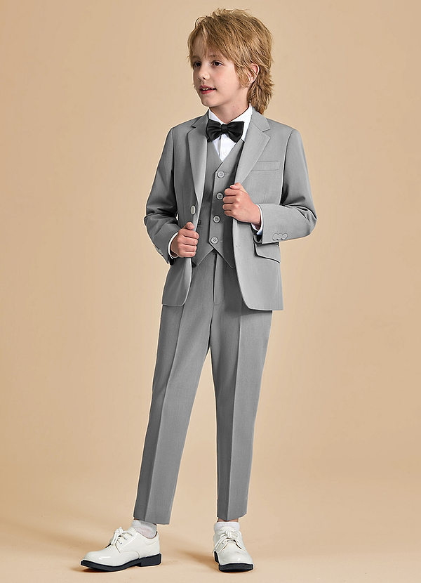 front Oliver Boys Grey 5-Piece Suit