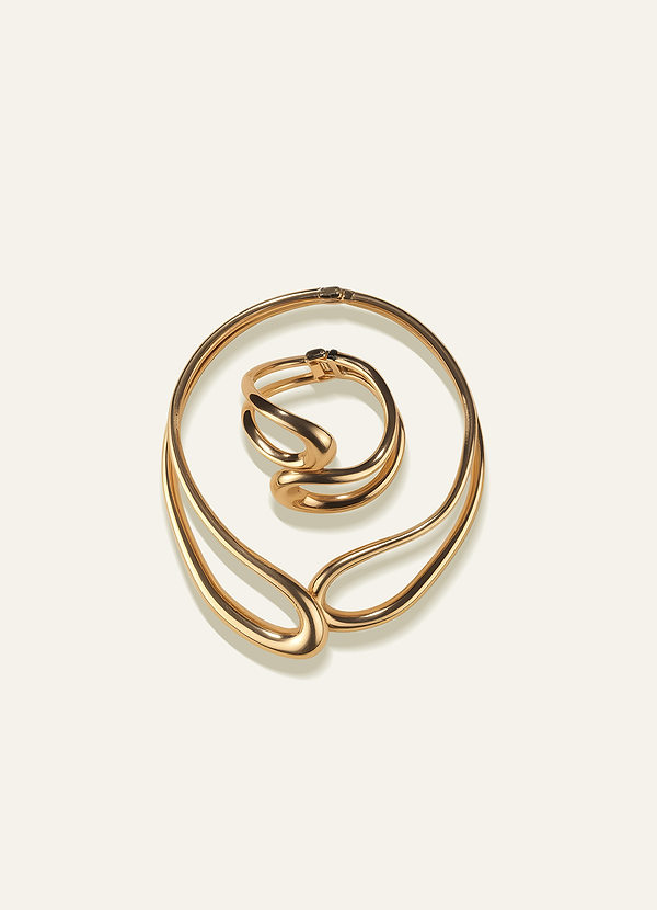 front Sculptural Fluid Curves Jewelry Set