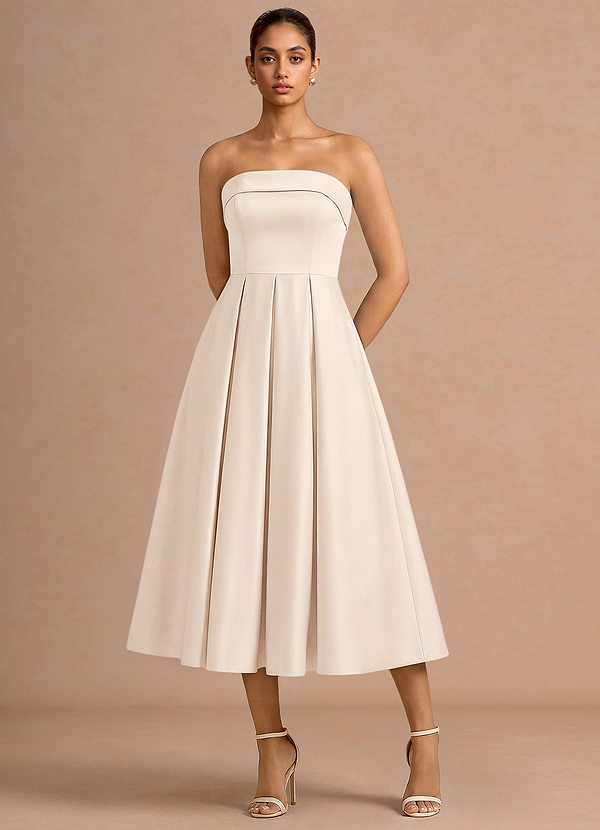 Rilora Cream Midi Dress image1