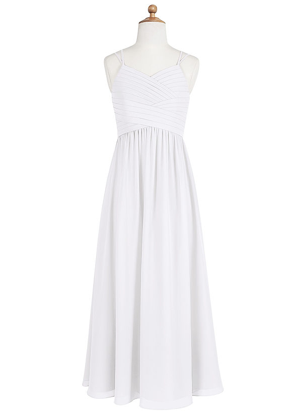  Azazie  Blake  JBD Junior Bridesmaid  Dress  White Azazie 