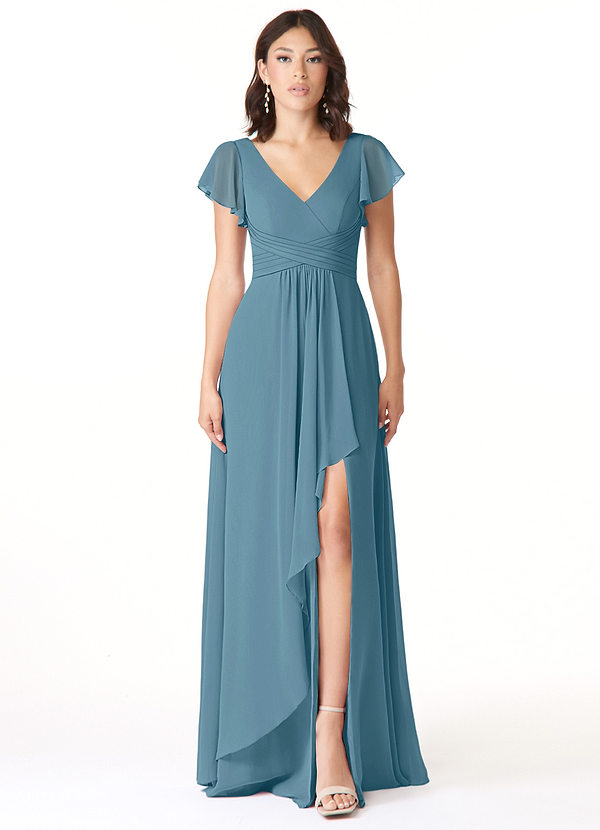 Azazie Omari Bridesmaid Dresses Bermuda A-Line Chiffon Dress image1