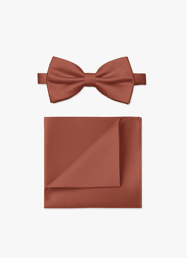 front Set aus Fliege und Einstecktuch aus mattem Satin für Herren