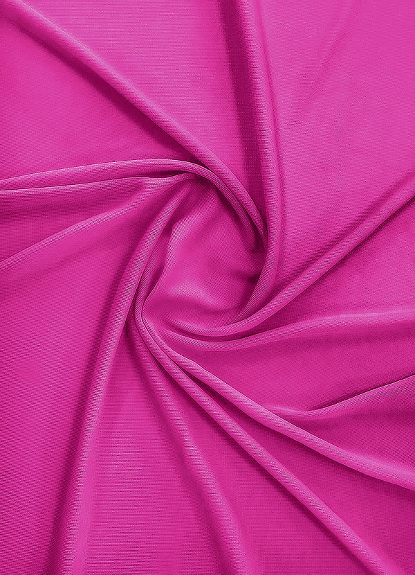 front Azazie Fuchsia Stretch Mesh Fabric By the Yard