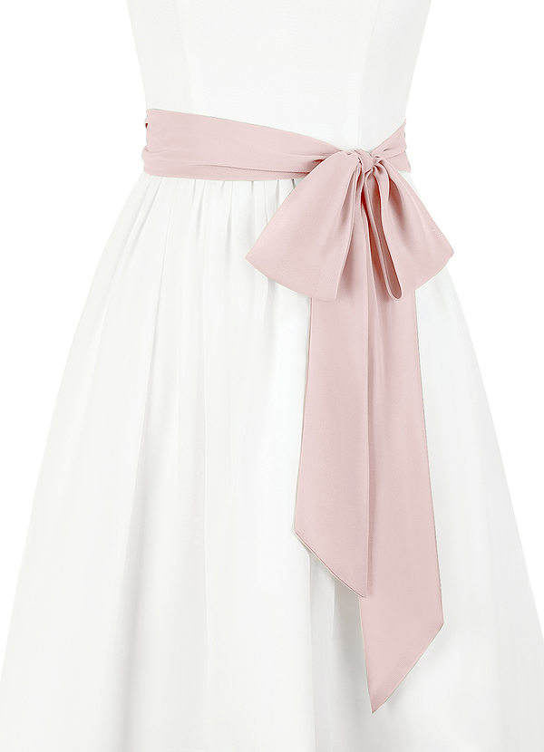 front Azazie Matching Color Chiffon Sash
