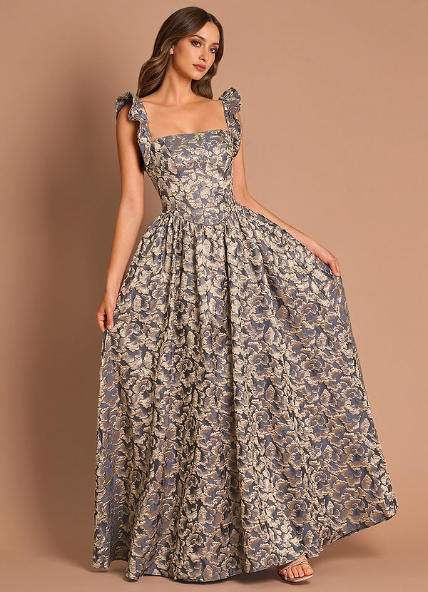 Jovita Gilded Navy Maxi Dress image1