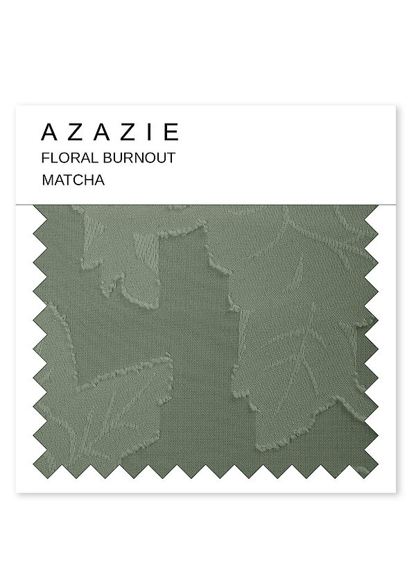 front Azazie Matcha Floral Burnout Swatch