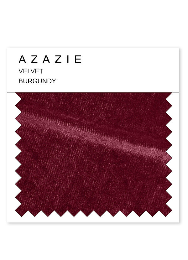 front Azazie Burgundy Velvet Swatch