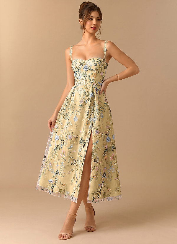 Skyler Lemon Multi Midi Dress image1