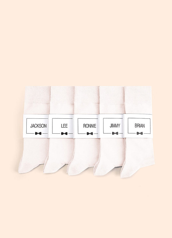 front Matching Color Men's Dress Socks with Personalized Label