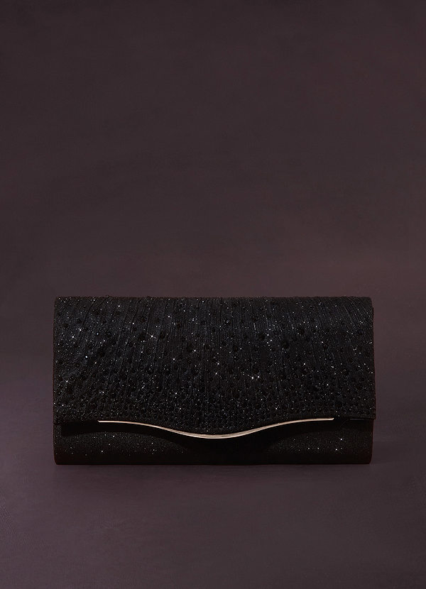 front Embellished Diamond Evening Clutch Bag